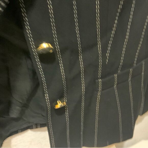 Vintage Escada Margaretha Ley Pin stripes virgin Wool Jacket blazer only 36 - Picture 8 of 11